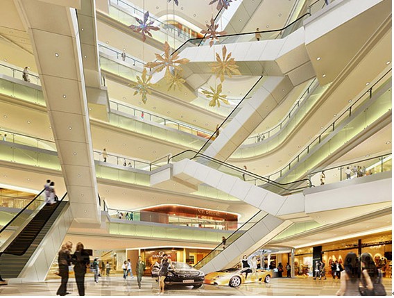 商场空间内部规模结构与动线设计 
